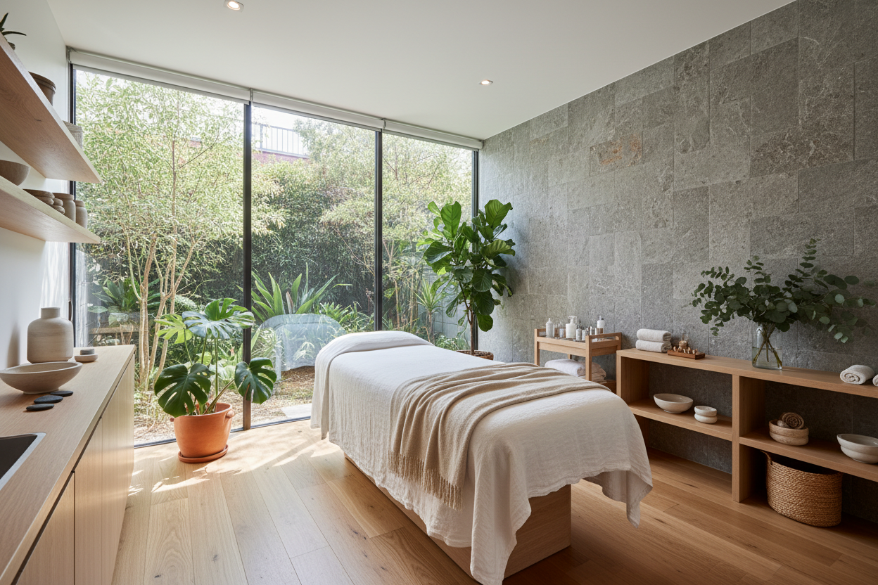 nature spa clinic setting realistic